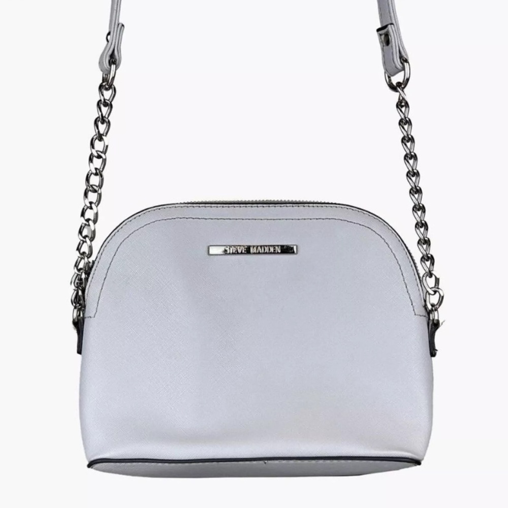 STEVE MADDEN Crossbody Purse Dome Bag Light baby Blue Silver Y2K Streetwear EUC
